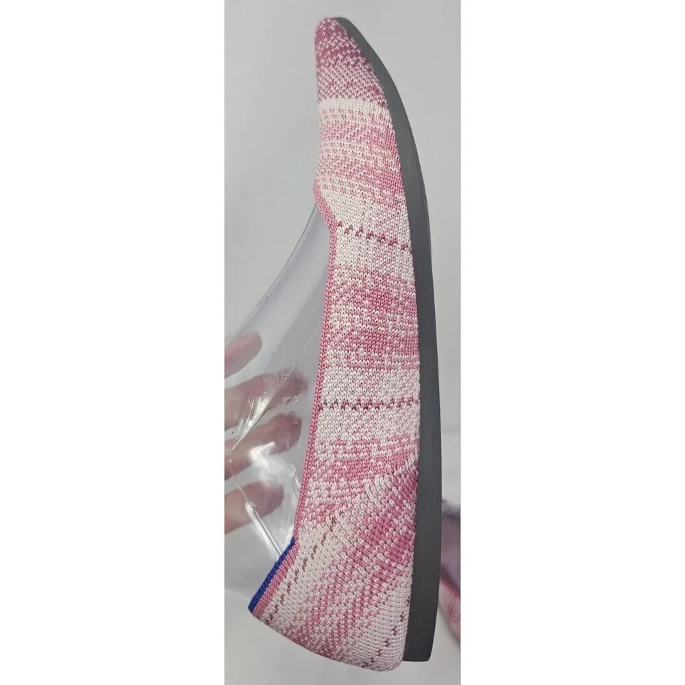 Rothy’s The Point Pink Plaid Limited Edition Breast Cancer Slip On Flats Size 8 - Picture 5 of 13